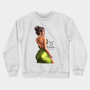 Taurus Girl Zodiac Drawing Crewneck Sweatshirt